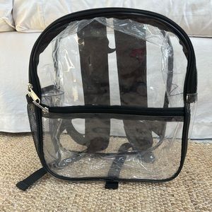 Clear Backpack with Black Trim
